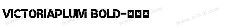 VictoriaPlum Bold字体转换
